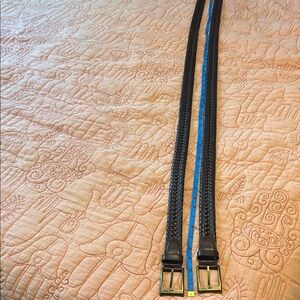 Braided Leather Belt with Gold Buckle. Selling both for $18.00